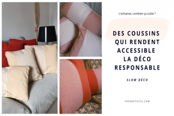 Des coussins qui rendent accessible la déco responsable