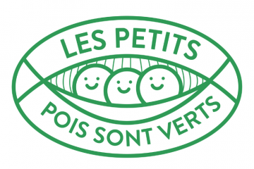 Logo de l'association « Les petits pois sont verts à Clamart » (cosse de pois)