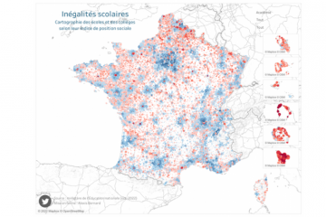 Cartographie des écoles et des collèges selon leur indice de position sociale - Crédit photo : DR