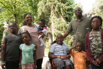 Une des familles qui bénéficié d'un séjour de répit à Center Parcs Belgique - Crédit photo : DR