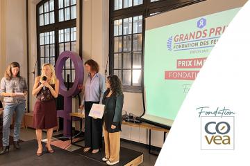 Remise du prix par Aude Messin, Vice-présidente de la Fondation Covéa