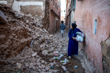 La solidarité internationale s'organise pour la population marocaine. Crédit : © FADEL SENNA / AFP