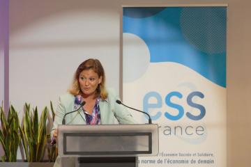 Olivia Grégoire a prononcé un discours sur ses ambitions pour le secteur lors de l'événement de rentrée d'ESS France. Crédit : ©JenniferBuckle