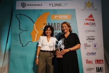Isabelle Aprile a reçu le prix de la Personnalité Engagée lors du Grand Prix de la Marque Engagée
