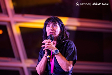 Laure Kermen lors du Mécénes Forum à Lyon. Crédit : Admical