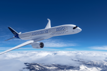 Airbus espère lancer un premier avion fonctionnant à l'hydrogène en 2035. Crédits : iStock