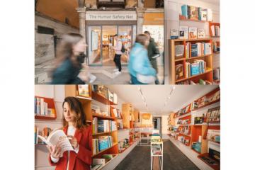 Aperçu de la librairie de The Human Safety Net place Saint-Marc à Venise