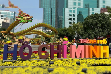 Vue d'Ho Chi Minh en plein démarrage des festivités du Têt - Crédit photo DR.