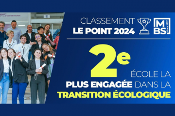 MBS, 2ᵉ école la plus engagée pour la transition écologique (classement Le Point 2024)