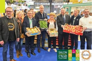 M.-P. Chauvet (SOLAAL Sud), L. Barbier (Vegafruits), J. Despey (FNSEA), A. Rousseau (FNSEA), A. Delahaye (SOLAAL), G. Gomez (Chef), L. SMESSAERT (FNSEA), J.-C. Rufin (SOLAAL HDF)