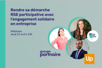 Comment rendre votre démarche RSE participative grâce à l’engagement solidaire ? Day One vous explique lors de son prochain webinaire : Crédit photo : Day One