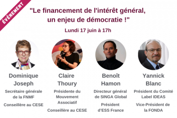 Conférence-débat de l'Institut IDEAS : "Le financement de l'intérêt général, un enjeu de démocratie !"