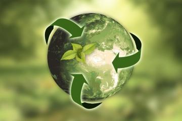 image de la Terre avec flèches symbolisant l'économie circulaire