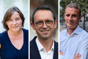 Mahel Coppey, François Dechy  et Boris Tavernier, respectivement élue à la métropole de Nantes, maire de Romainville et député. Crédits : RTES, François Dechy, Boris Tavernier.