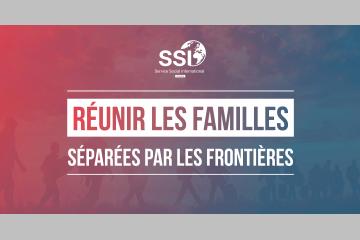Visuel de la nouvelle plaquette de présentation du SSI France : Réunir les familles séparées par les frontières