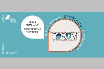 Inscriptions ouvertes pour le Forum citoyen franco-allemand pour la démocratie