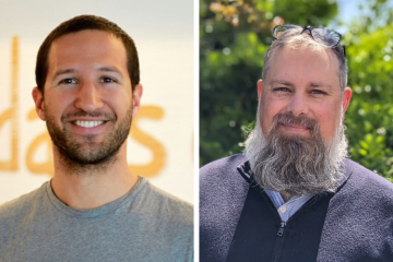 Matteo Altiere Dastoli, coordinateur de l’association Cap au Large, et Benjamin Cayrecastel, chargé de mission au Mouvement associatif Occitanie. 