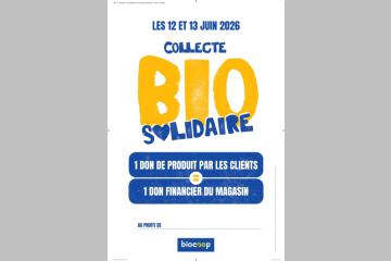 La Collecte Bio Solidaire 2026 : les 12 et 13 juin, faites un double don avec Biocoop