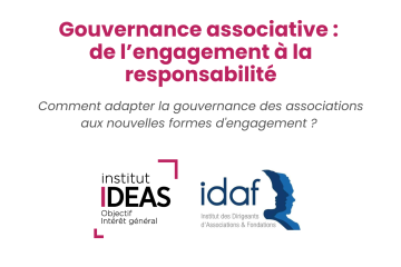 [19/11] Table ronde IDAF x Institut IDEAS "Gouvernance associative : de l'engagement à la responsabilité"