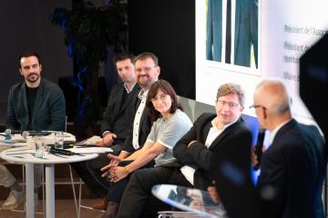 Une prise de parole organisée lors de la présentation de l'étude, le 13 octobre à Paris, en présence de l'autrice Nadine Levratto et le directeur général de l'Institut Terram Victor Delage. Crédit : Institut Terram.