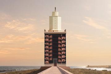 Projet Pharos - reconstitution de la structure du Phare d'Alexandrie - Crédits : Image F. Monnier ©Isabelle Hairy – CNRS – CEAlex – La Fondation Dassault Systèmes – GEDEON Programmes