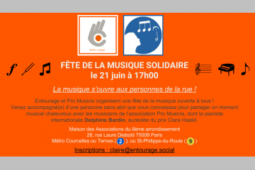 Entourage : fête de la musique solidaire ouverte aux personnes de la rue !