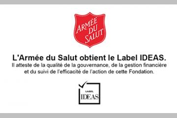 La Fondation de l’Armée du Salut obtient le Label IDEAS