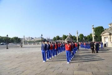 Les jeunes du service civique au défilé du 14 juillet