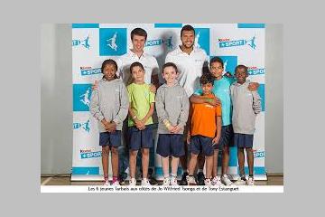 Jo-Wilfried Tsonga et Tony Estanguet inaugurent le village Kinder 