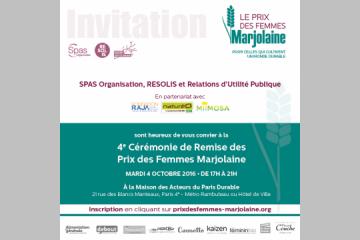 INVITATION A LA REMISE DES PRIX DES FEMMES MARJOLAINE