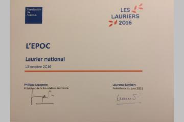  L’ÉPOC est Lauréat national 2016 des Lauriers de la Fondation de France.
