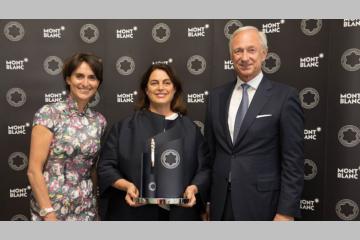 Maja Hoffmann récompensée par le Prix Montblanc de la Culture Arts Patronage.