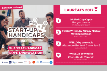 Découvrez nos Lauréats concours national Start up et Handicaps