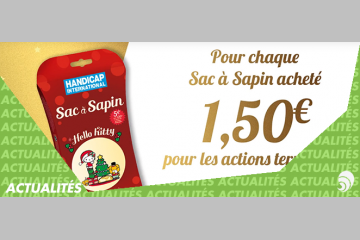Le sac à sapin par Handicap International et la société Sanrio