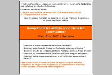 Formation : comprendre les aidants pour mieux les accompagner