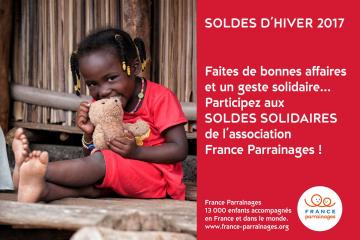 Avec France Parrainages, les soldes d'hiver 2017 seront des soldes solidaires !