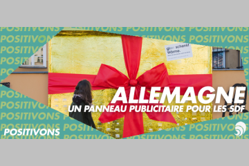 [POSITIVONS] Allemagne: un panneau publicitaire avec des couverture de survie