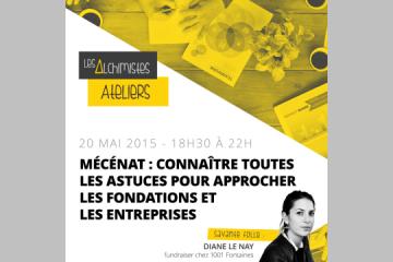 Participez à l’atelier mécénat des Alchimistes le 20 mai prochain !