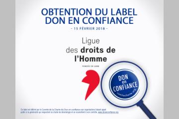 La Ligue des droits de l'Homme obtient le label "Don en Confiance"