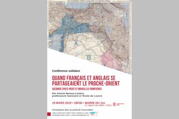 Conférence solidaire le 19/03 - Naissance des frontières au Proche-Orient