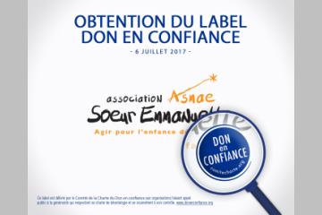 L'association Asmae Sœur Emmanuelle obtient le label "Don en confiance"