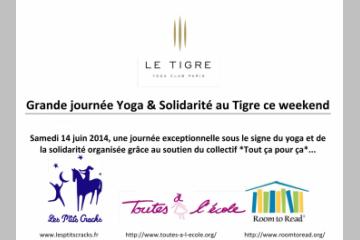 Grande journée Yoga & Solidarité au Tigre Yoga Club - 14/06/2014