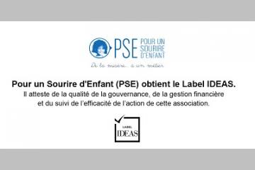 Pour un Sourire d’Enfant obtient le Label IDEAS