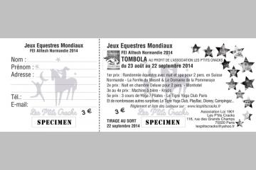 Tombola Spéciale Jeux Équestres Mondiaux !!