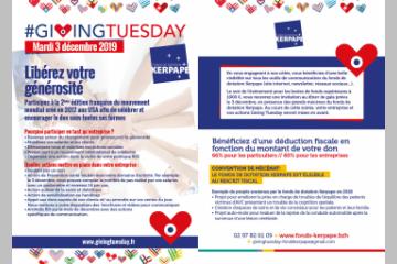 Le fonds de dotation Kerpape se prépare au GivingTuesday France le 3 décembre 