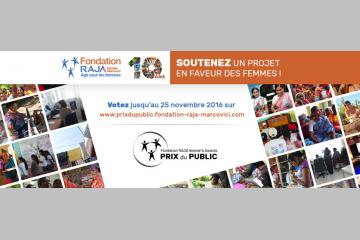 Fondation RAJA Women’s Awards 2016 : votez pour le prix du public !