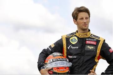 Romain Grosjean - 2ème sur le podium du Grand Prix des Etats-Unis