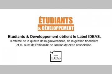 Etudiants et Développement obtient le Label IDEAS