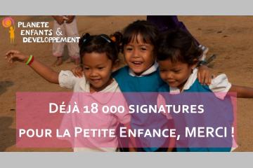 Déjà 18 000 signatures pour la Petite Enfance ! 