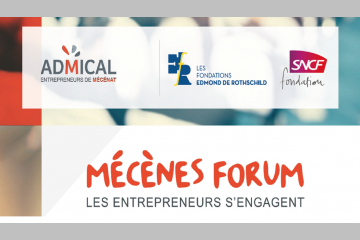 Mécènes Forum de l’Admical le 3 octobre 2016 : « Les entrepreneurs s’engagent »